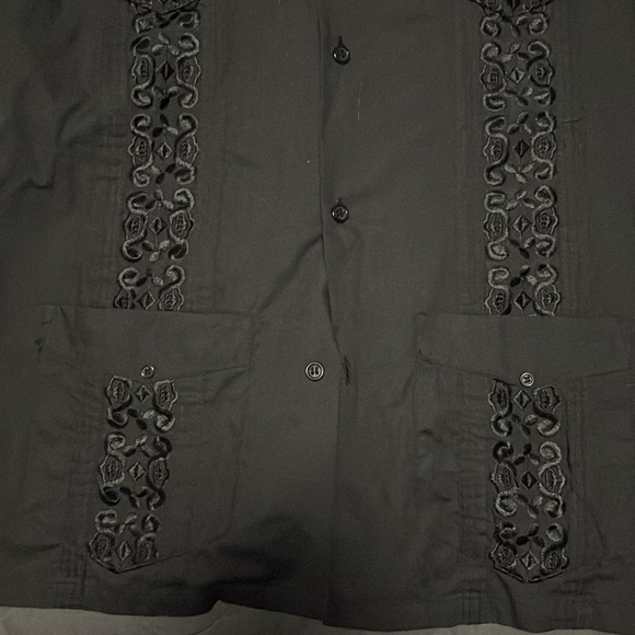 Black button up with design - Picture 3 of 3